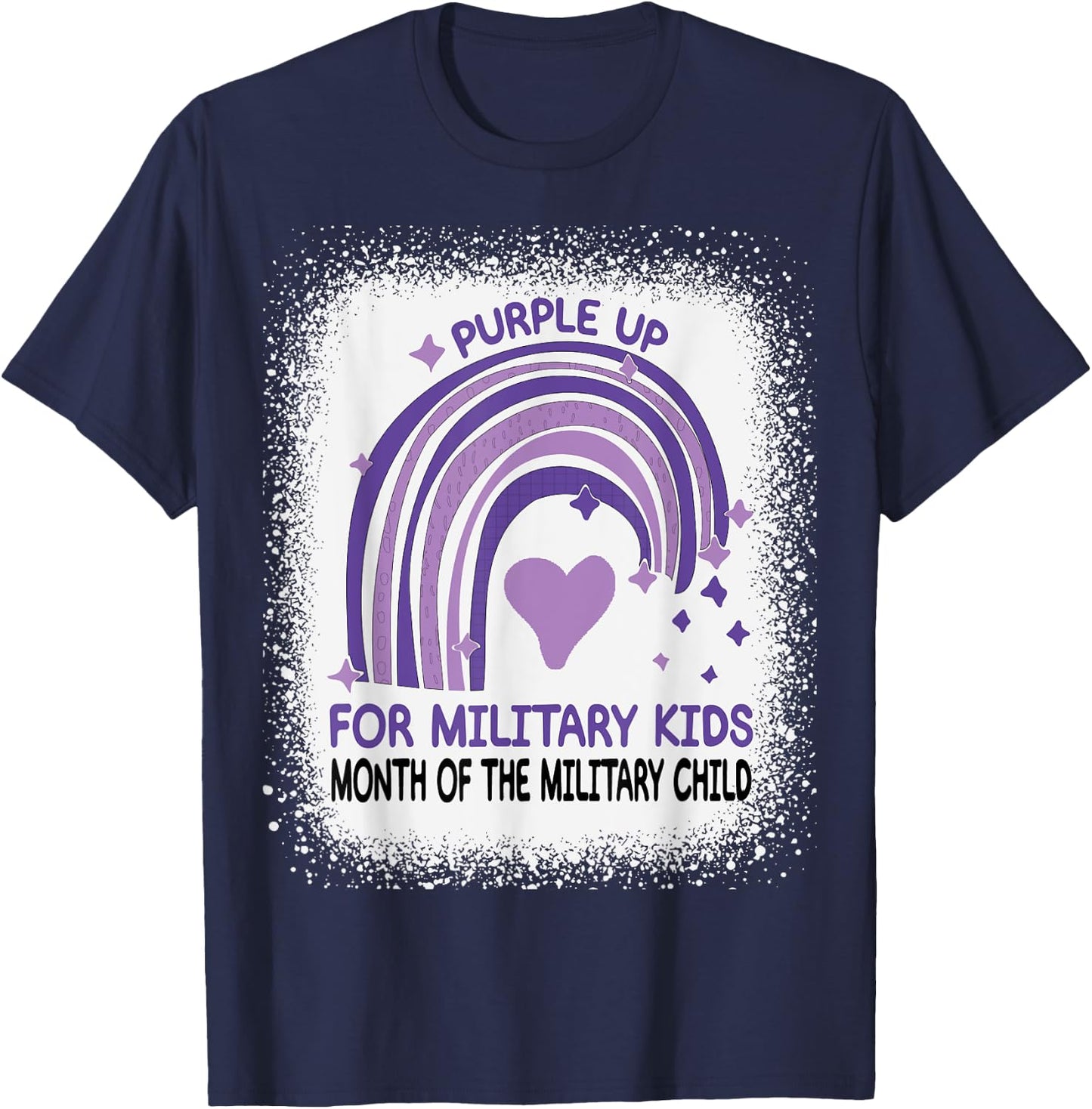 Purple Up For Military Kids Month Of The Military Child T-Shirt - T-Shirt | Navy
