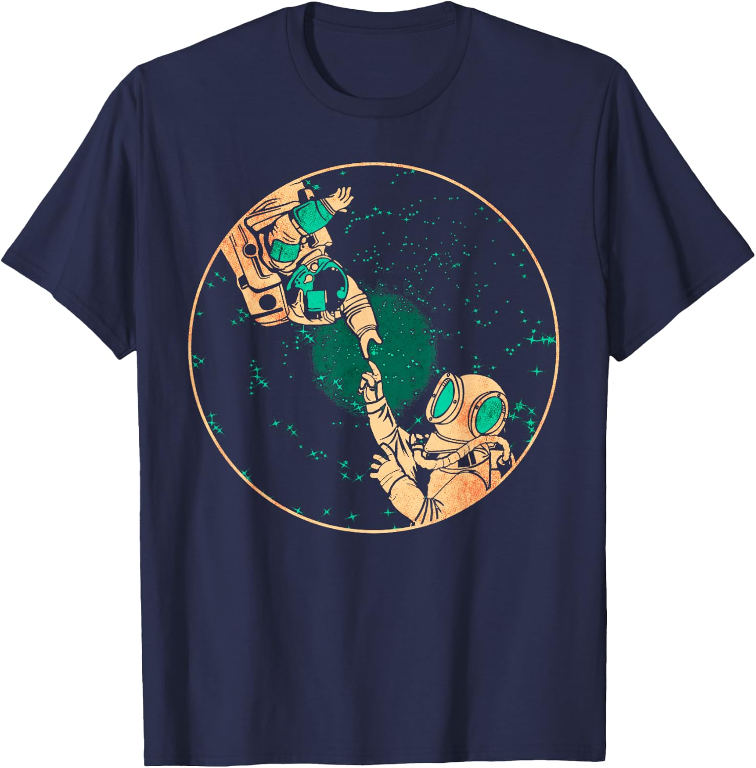 Astronaut Space Travel Deep Sea Diving T-Shirt - T-Shirt | Navy