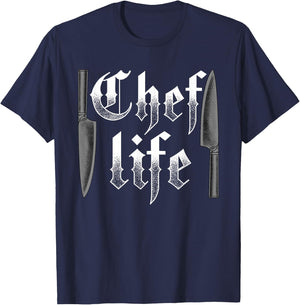 Chef's Life Cooking Butcher Culinary Art Cuisine Cook Chef T-Shirt - T-Shirt | Navy