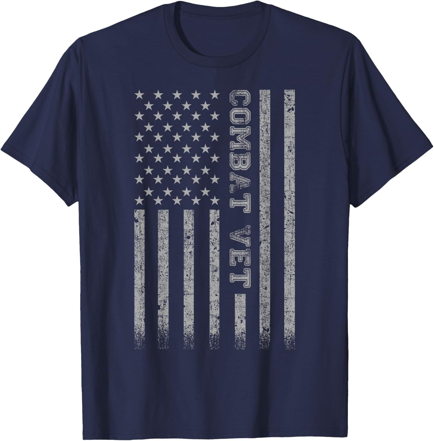 Combat Vet American Flag T-Shirt - T-Shirt | Navy