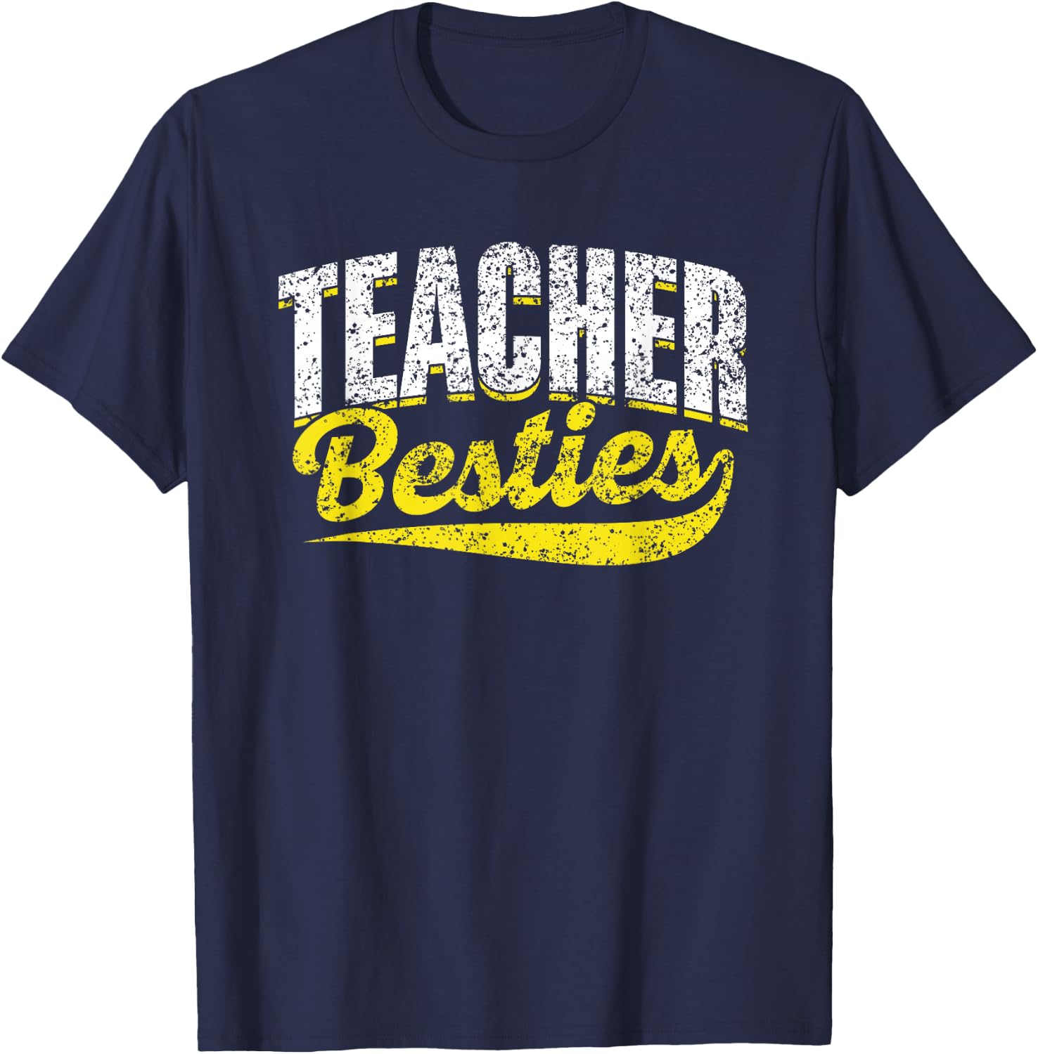 Teacher Besties Friendship Bestie Best Friend Cute Besties T-Shirt - T-Shirt | Navy