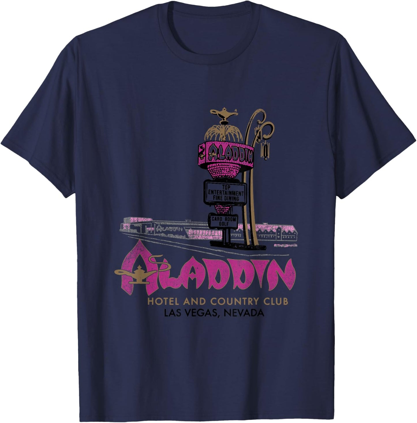 Vintage Aladdin Hotel and Casino Las Vegas T-Shirt - T-Shirt | Navy