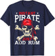 Funny Alcohol Drinking Rum Drinker Apparel Instant Pirate Just Add Rum - -Kids, Black, Small T-Shirt - T-Shirt | Navy