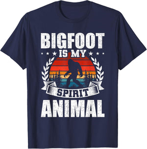 Bigfoot is My Spirit Animal lover T-Shirt - T-Shirt | Navy