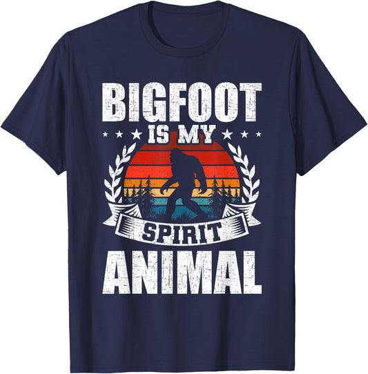 Bigfoot is My Spirit Animal lover T-Shirt - T-Shirt | Navy