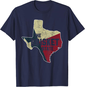 The Brisket State Texas Flag Funny Grilling Dad Joke T-Shirt - T-Shirt | Navy