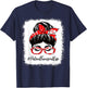 Patient Transport Bleached Messy Bun Appreciation Day T-Shirt - T-Shirt | Navy
