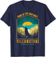 Yellowstone US National Park Wolf Wolves Lover Vintage Gift T-Shirt - T-Shirt | Navy