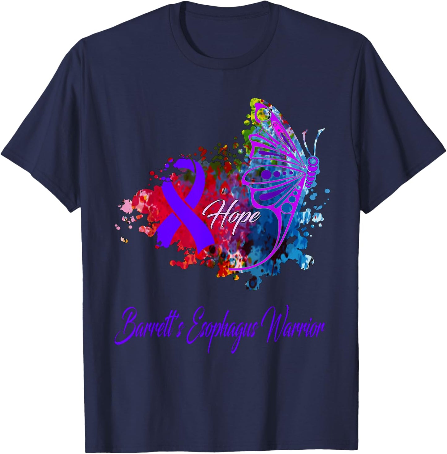 Barrett's Esophagus Awareness T-Shirt - T-Shirt | Navy