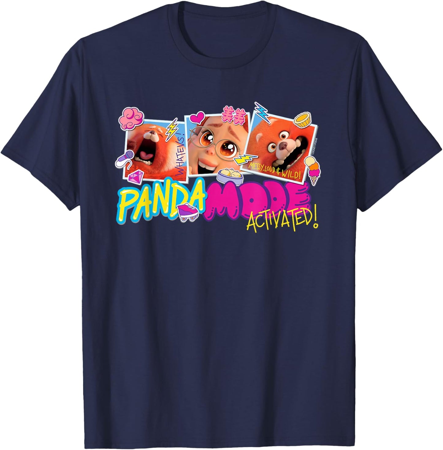 Disney and Pixar’s Turning Red Panda Mode Activated T-Shirt - T-Shirt | Navy