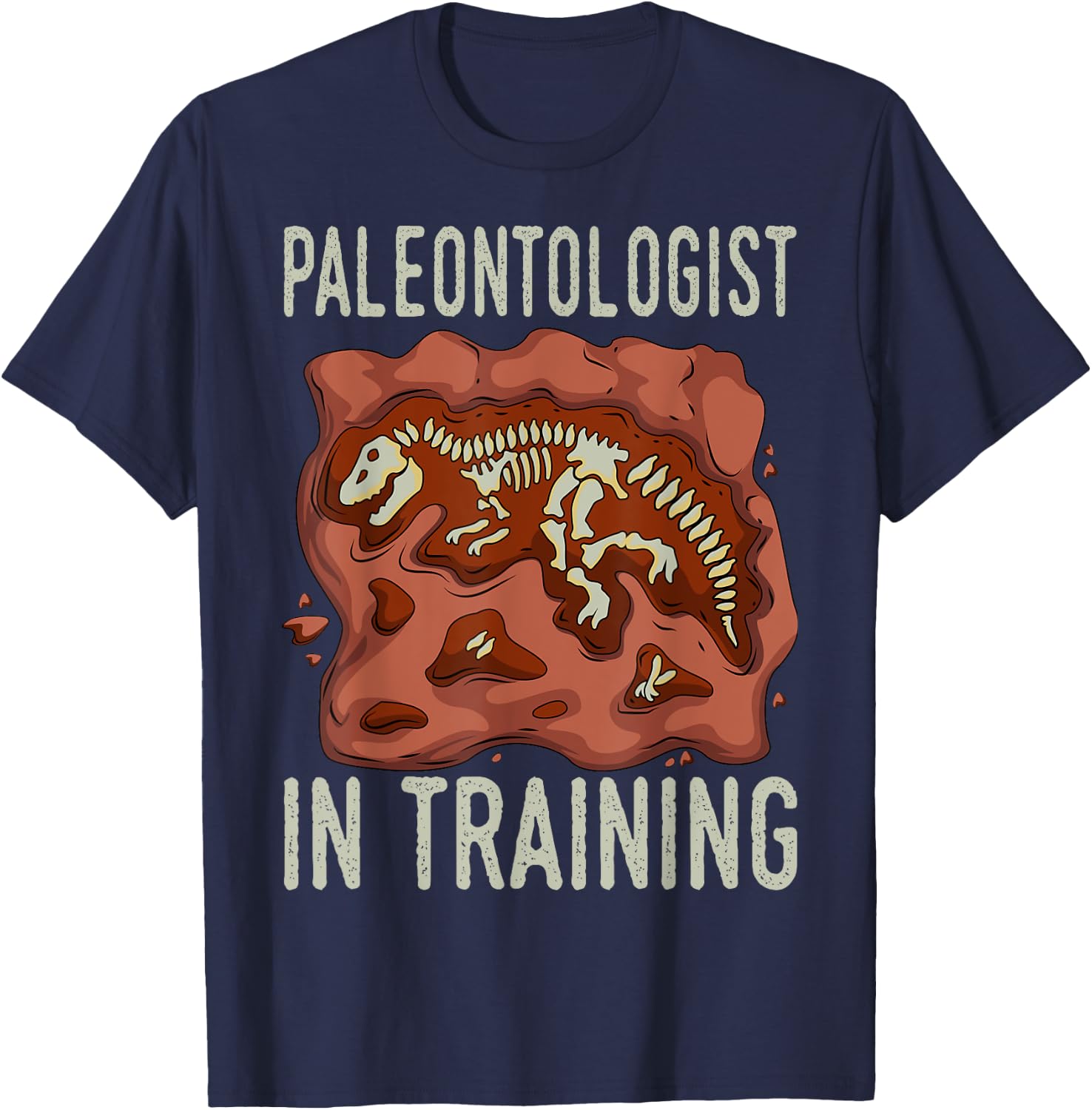Future Paleontologist Paleontology Student Fossil Hunting T-Shirt - T-Shirt | Navy