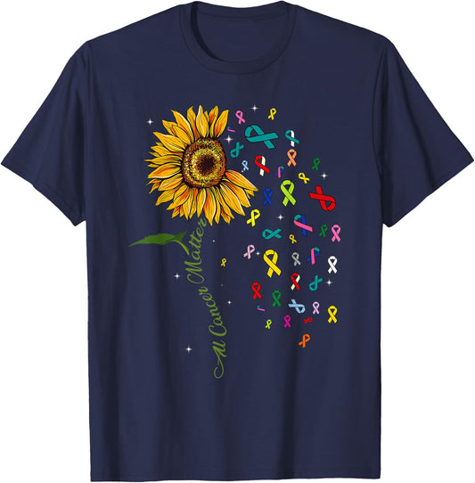 All Cancer Matters Awareness Support I World Cancer Day T-Shirt - T-Shirt | Navy