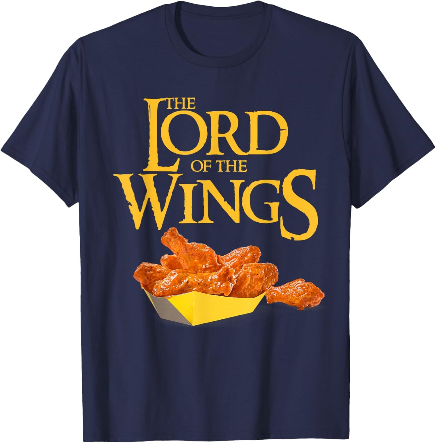 Lord of the Wings BBQ Chicken Wings Lord of the Wings T-Shirt - T-Shirt | Navy