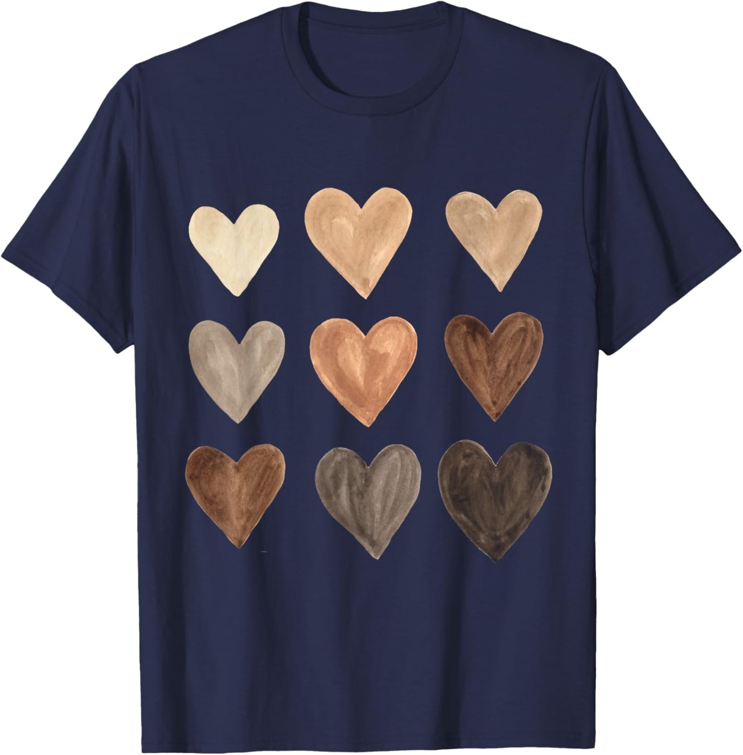 Melanin Hearts Social Justice Equality Unity Protest T-Shirt - T-Shirt | Navy