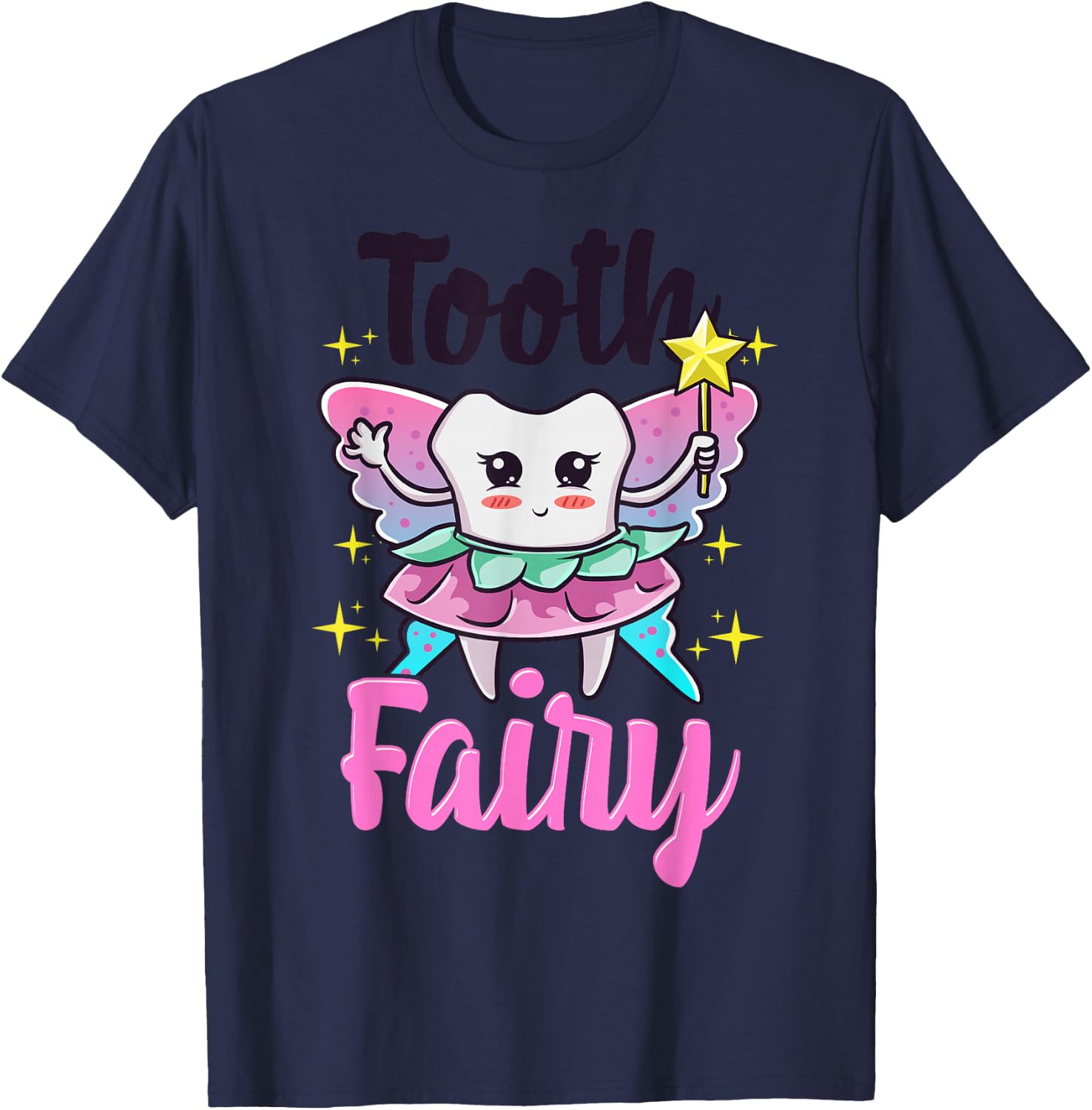 Cute Tooth Fairy Costume for Dentist and Dental Office T-Shirt - T-Shirt | Navy
