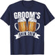 Groom's Brew Crew Funny Group Beer Drinking Team T-Shirt - T-Shirt | Navy