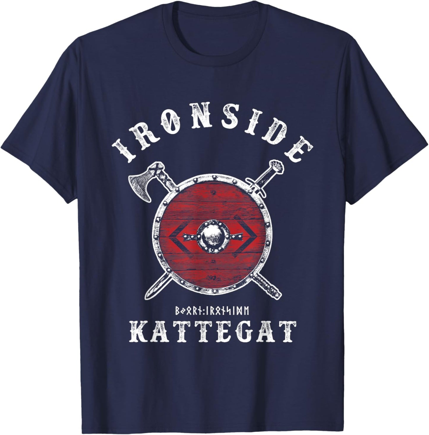 Bjorn Ironside - Kattegat Viking Shield T-Shirt - T-Shirt | Navy