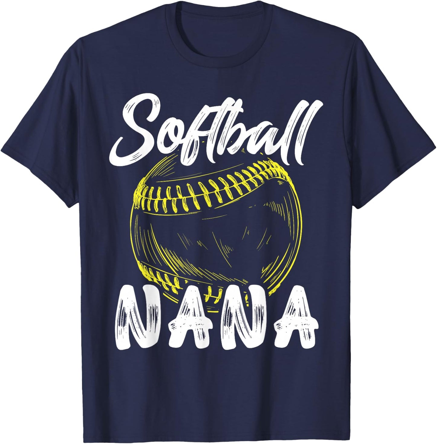 Softball Nana Family Matching Players Mothers Day T-Shirt - T-Shirt | Navy