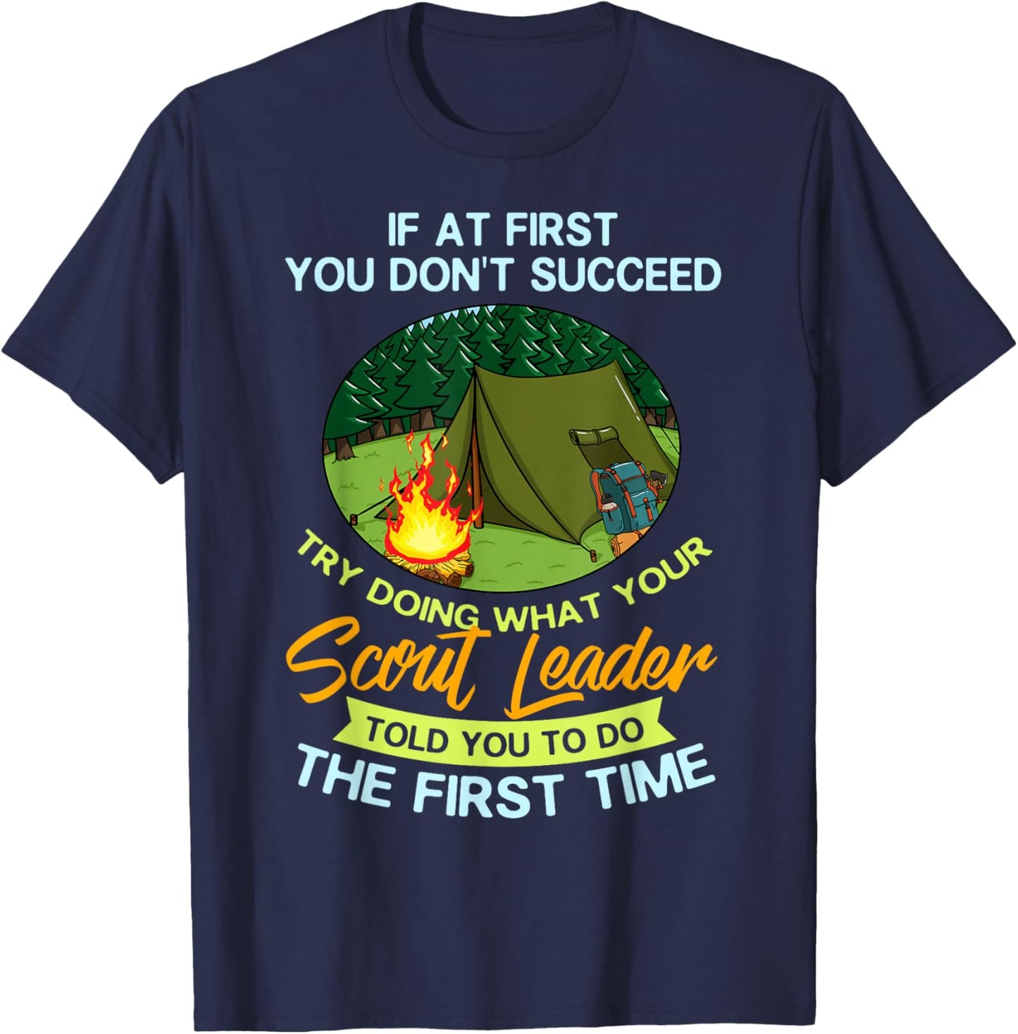 Scout Leader Scouting Guide Knots T-Shirt - T-Shirt | Navy