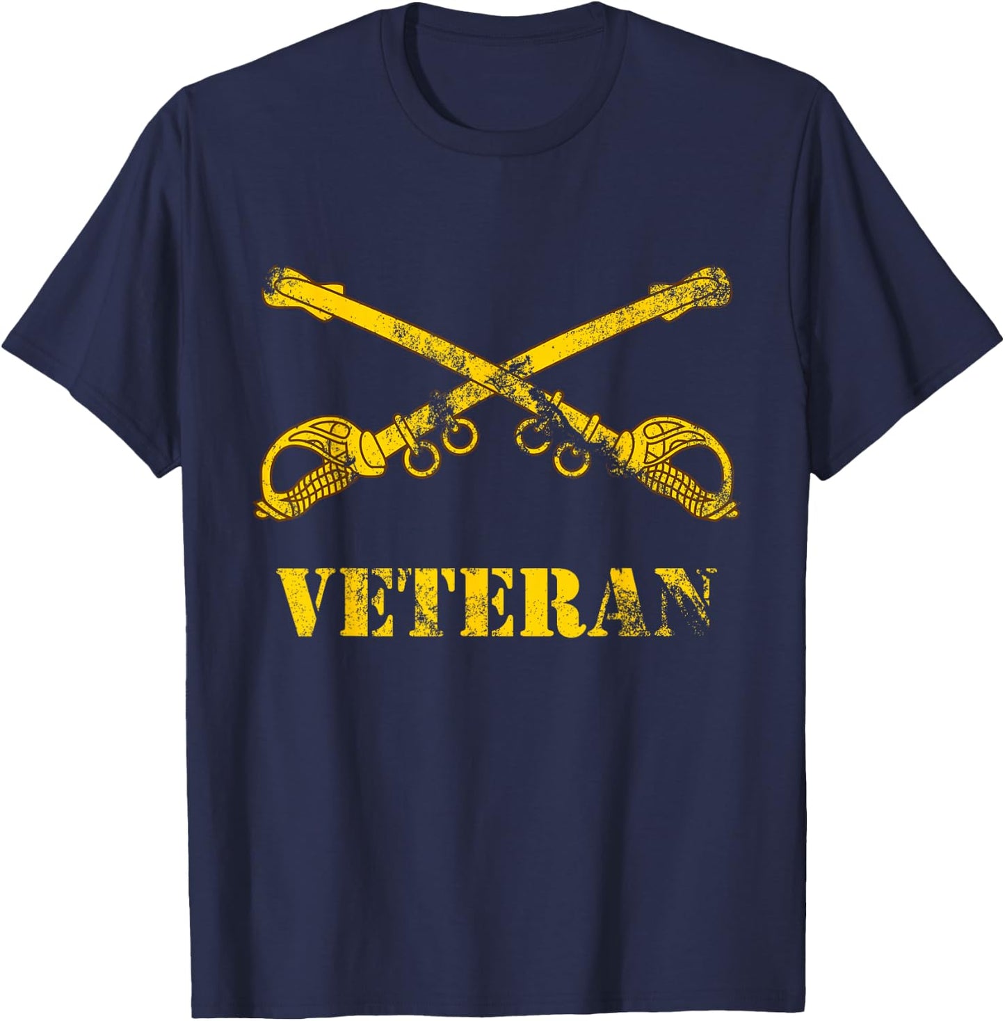 US Army Cavalry Veteran - CAV Scout 19Delta - 19D Vintage T-Shirt - T-Shirt | Navy