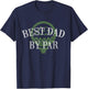 Best Dad by Par Father's Day Golf Lover Gift Papa Golfer T-Shirt - T-Shirt | Navy
