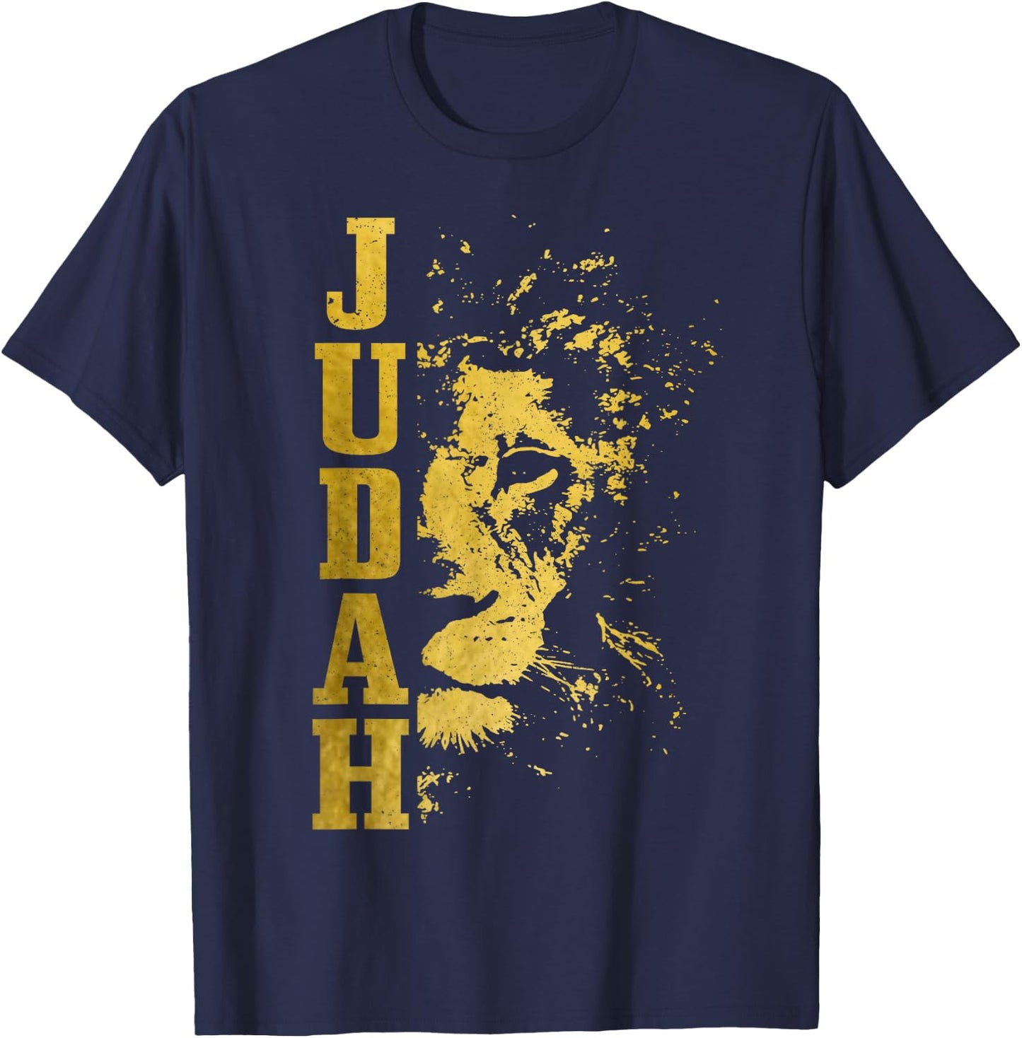 Judah Lion Israelite Vintage Men Women Reggae Israel Hebrew T-Shirt - T-Shirt | Navy