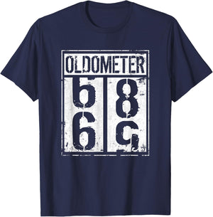 Oldometer 69th Birthday 68-69 Years Old Joke T-Shirt - T-Shirt | Navy