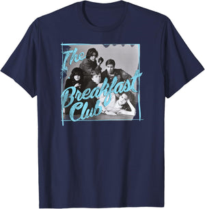 Breakfast Club Group Album Cover Distressed Graphic T-Shirt - T-Shirt | Navy