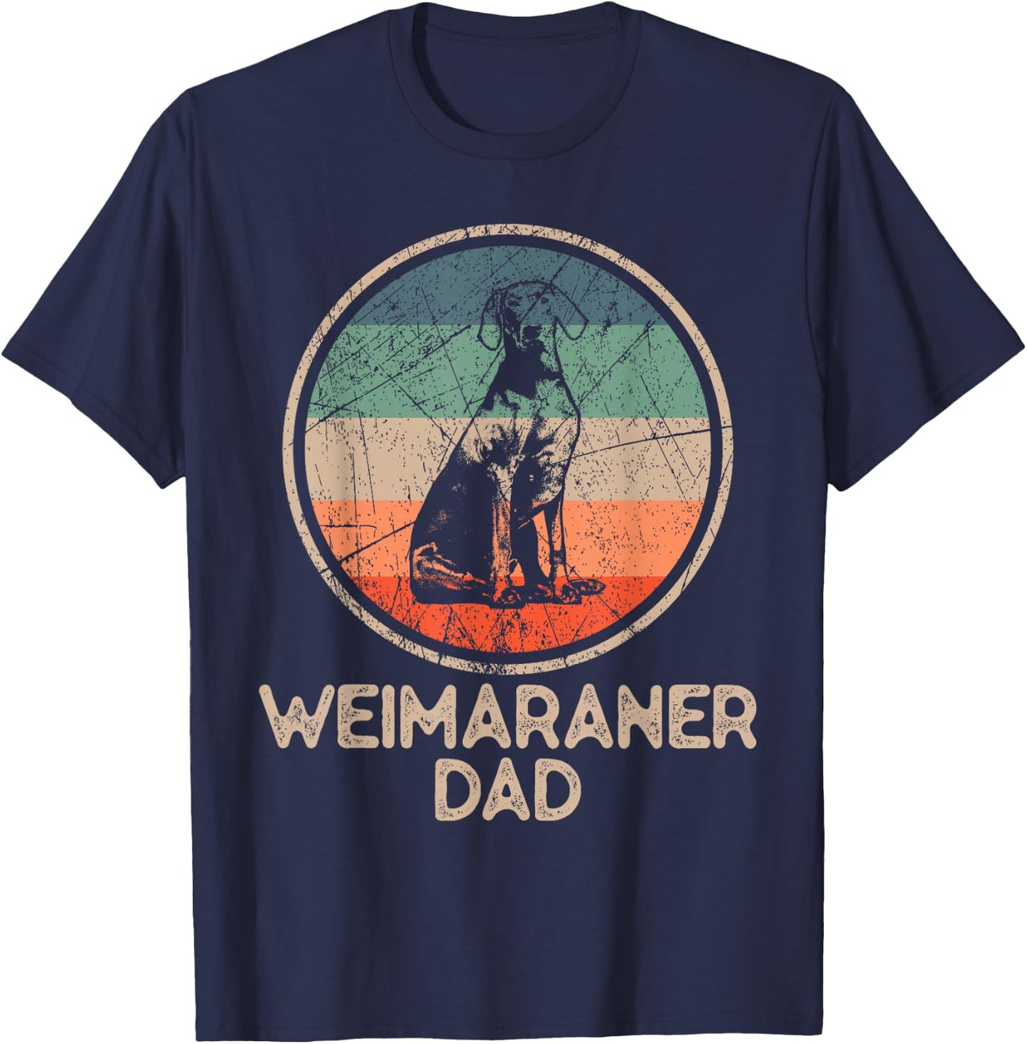Weimaraner Dog - Vintage Weimaraner Dad Women T-Shirt - T-Shirt | Navy