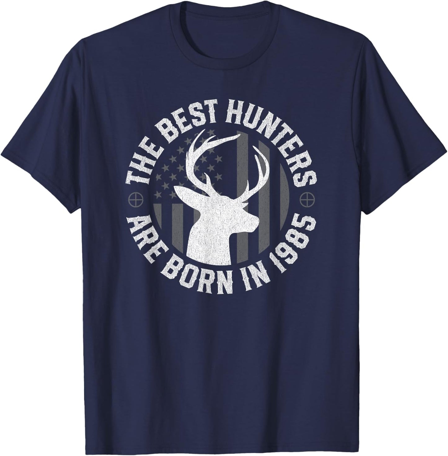 40 Year Old Deer Hunter 40th Birthday Hunting T-Shirt - T-Shirt | Navy