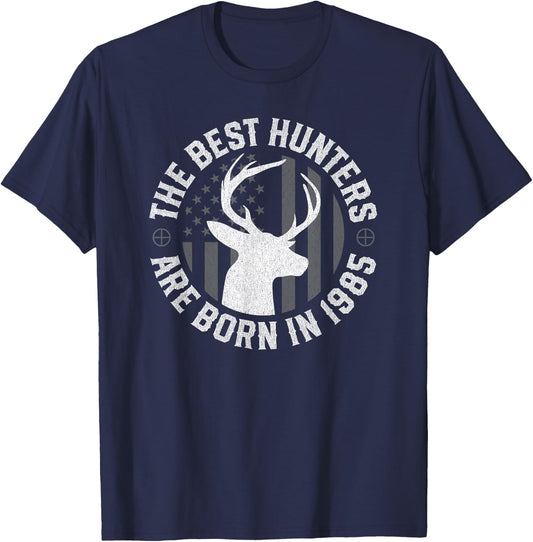 40 Year Old Deer Hunter 40th Birthday Hunting T-Shirt - T-Shirt | Navy