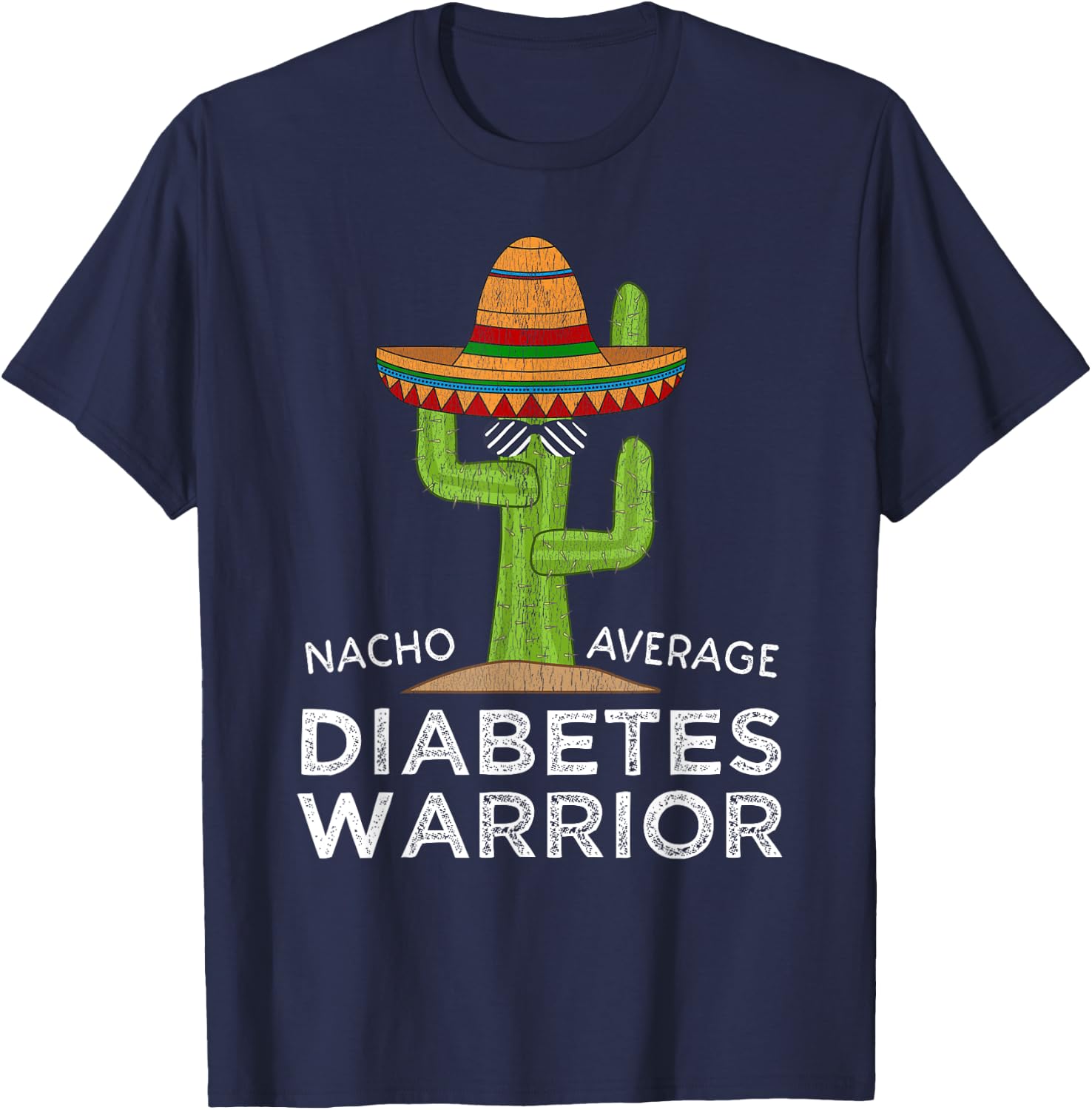 Fun Diabetic Awareness Support | Funny Diabetes Warrior T-Shirt - T-Shirt | Navy