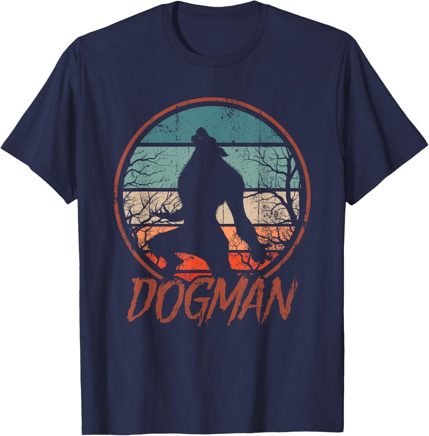 Michigan Dogman Cryptid Society Werewolf Monster T-Shirt - T-Shirt | Navy