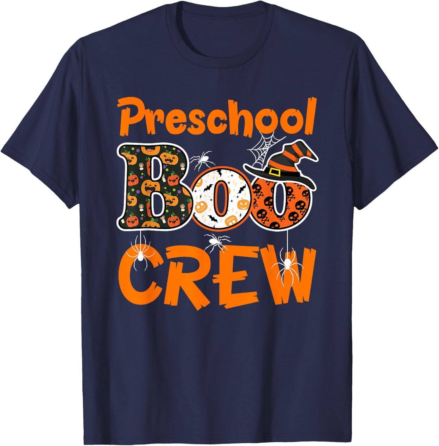 Preschool Boo Crew Halloween Gifts Teachers Students Costume T-Shirt - T-Shirt | Navy