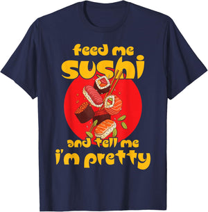 Japan sushibar diner wasabi temaki sushiman daikon T-Shirt - T-Shirt | Navy