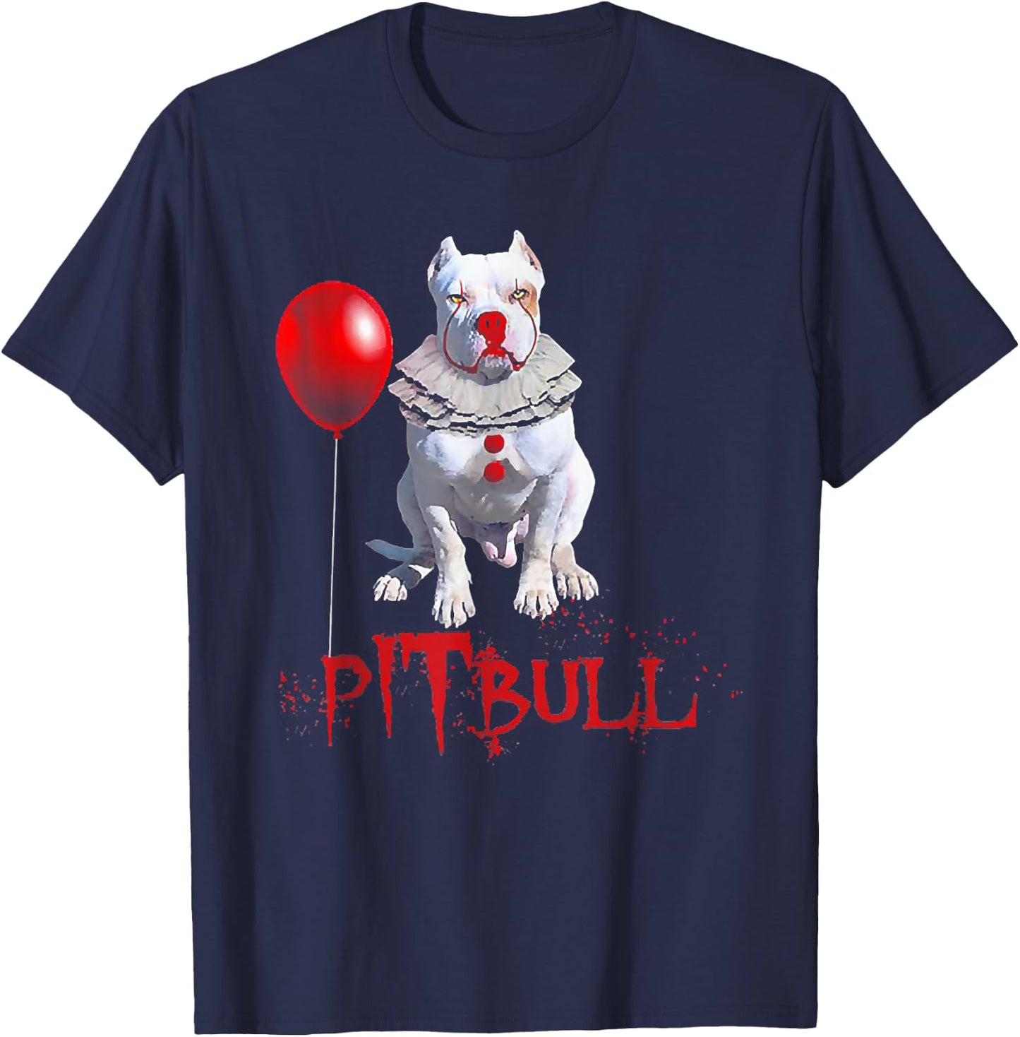 Pitbull Horror Movie Halloween Custome T-Shirt - T-Shirt | Navy