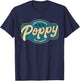Vintage Poppy Like a Grandpa but Cooler - Grandpa Poppy T-Shirt - T-Shirt | Navy
