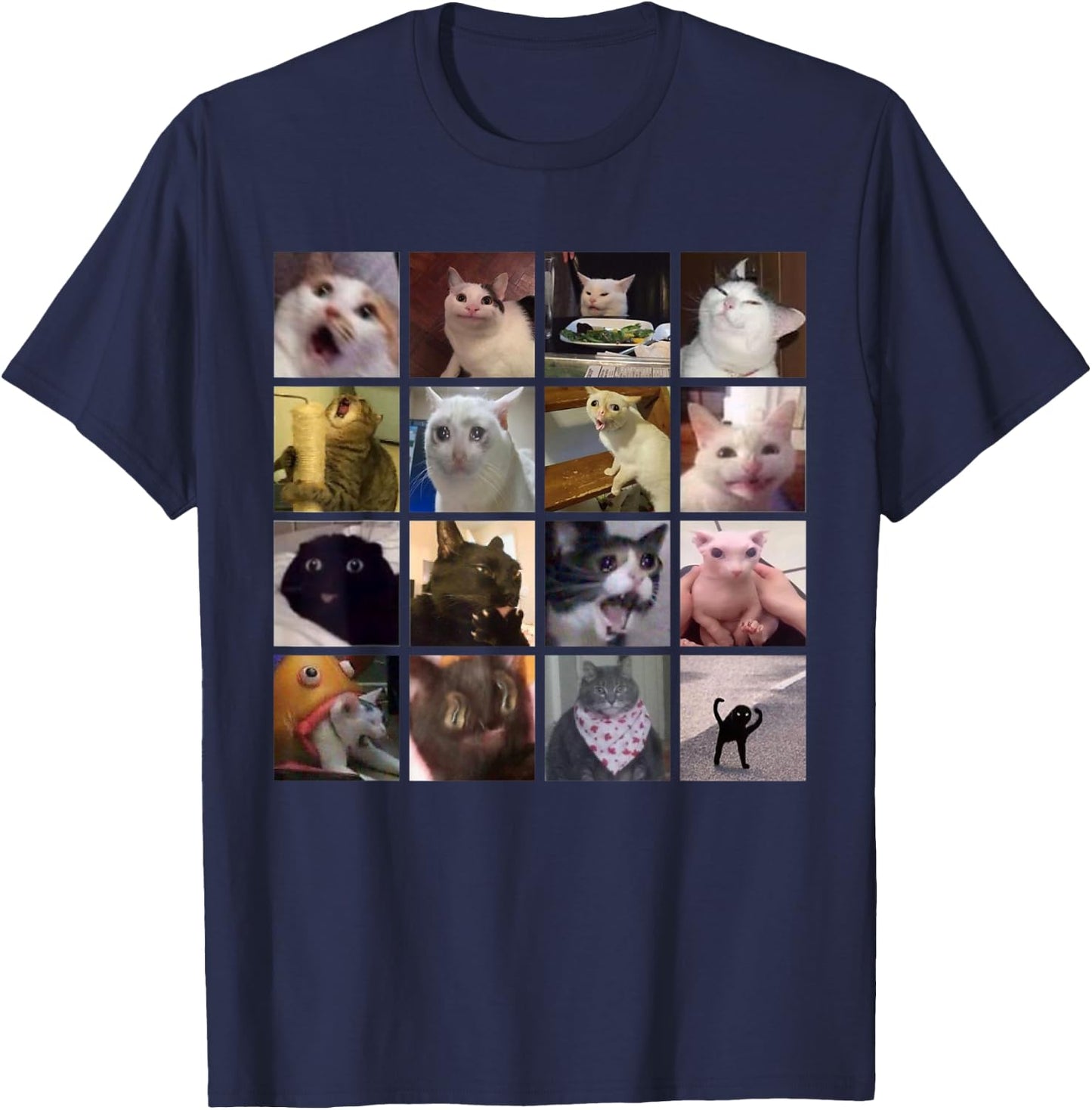 Meme Cats 2.0 T-Shirt - T-Shirt | Navy