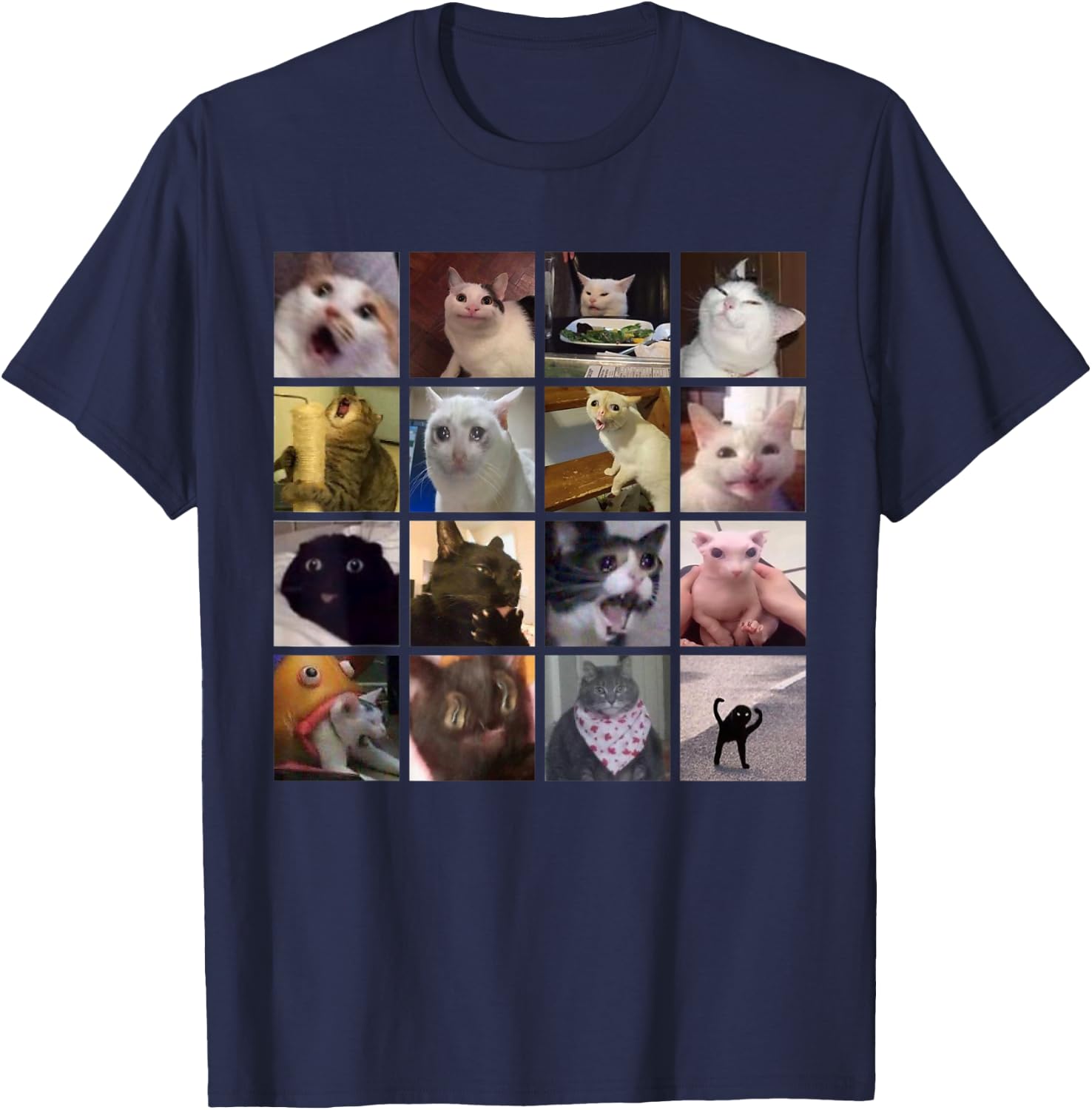 Meme Cats 2.0 T-Shirt - T-Shirt | Navy