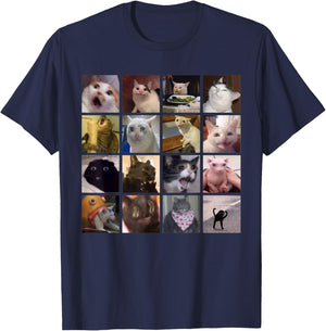 Meme Cats 2.0 T-Shirt - T-Shirt | Navy