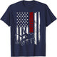 Retro American Wrestling Apparel US Flag Wrestling T-Shirt - T-Shirt | Navy