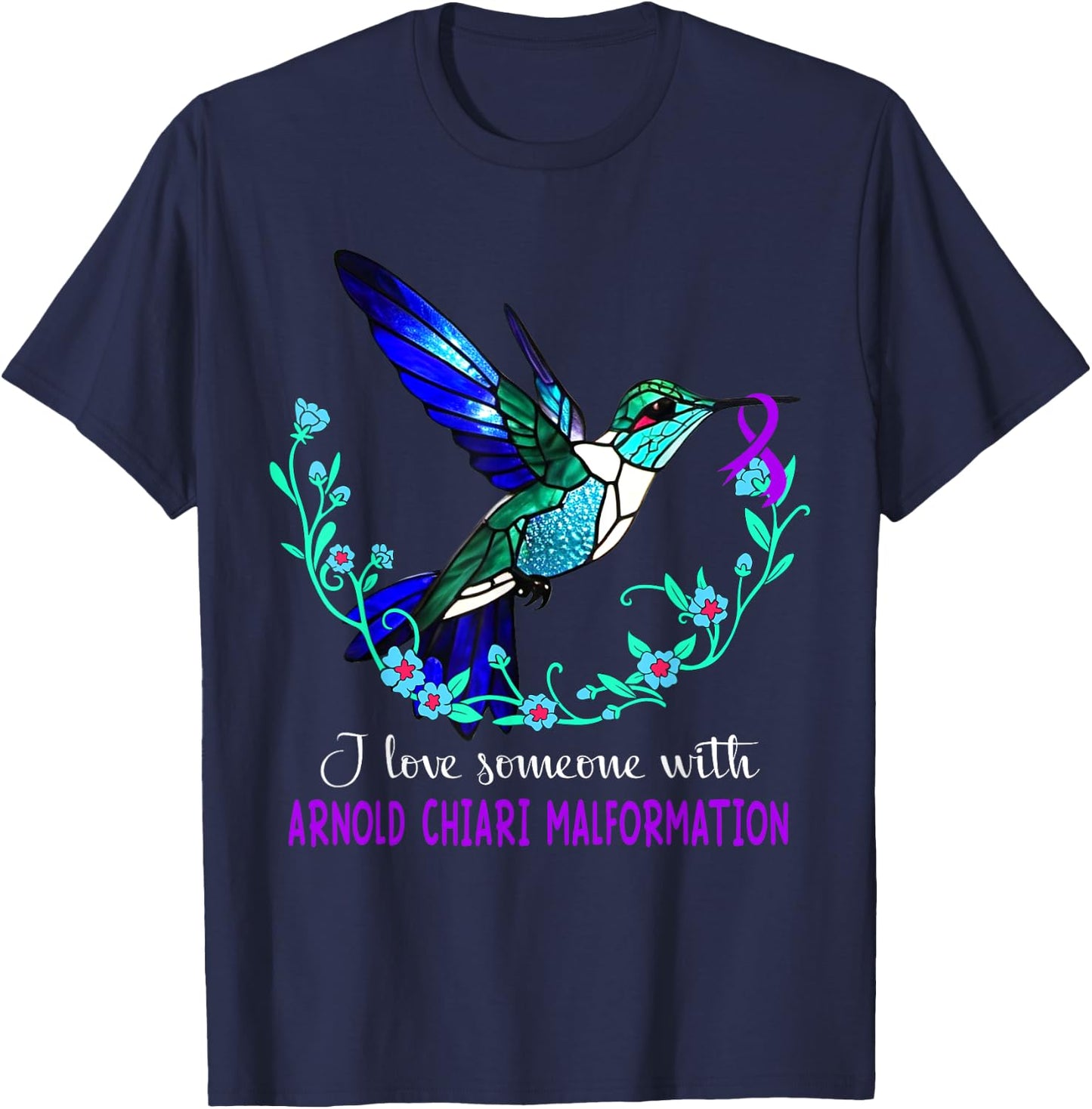 I love someone with Arnold Chiari Malformation T-Shirt - T-Shirt | Navy