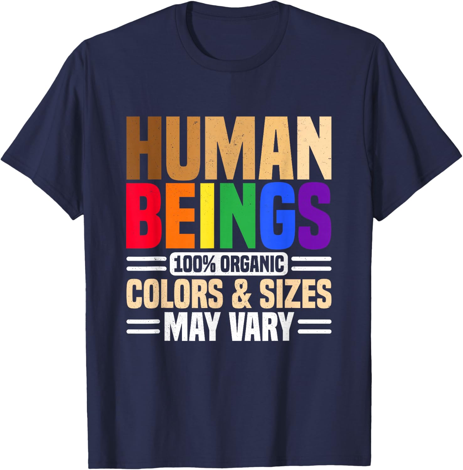 Human Beings 100% Organic Colors and Sizes May Vary Divers T-Shirt - T-Shirt | Navy
