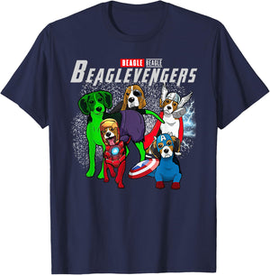 Super Dogs Beagle Assemble Beaglevengers - Dogs Lover T-Shirt - T-Shirt | Navy