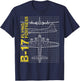 B-17 Flying Fortress gift, Air Force, Aviation design T-Shirt - T-Shirt | Navy