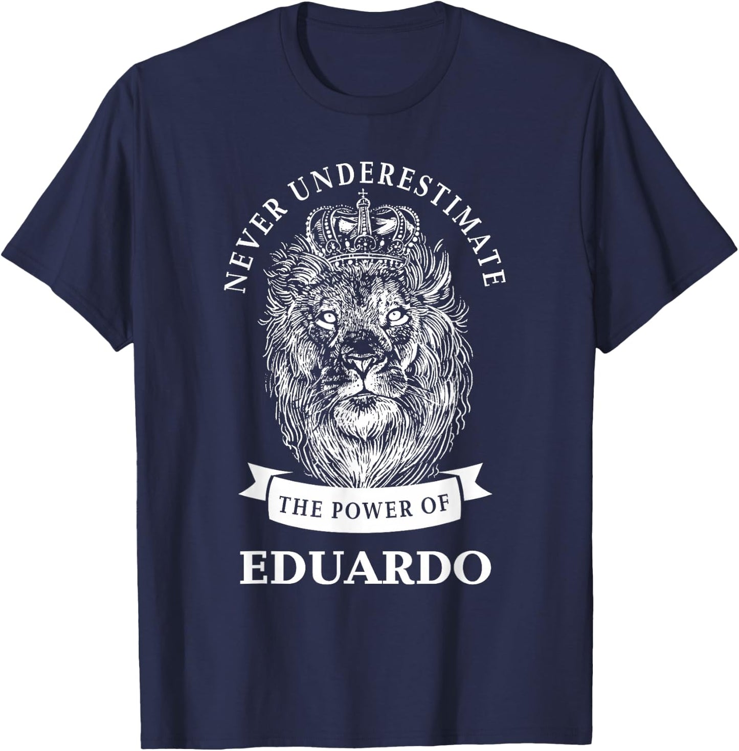 Eduardo Gift Name Lion T-Shirt - T-Shirt | Navy