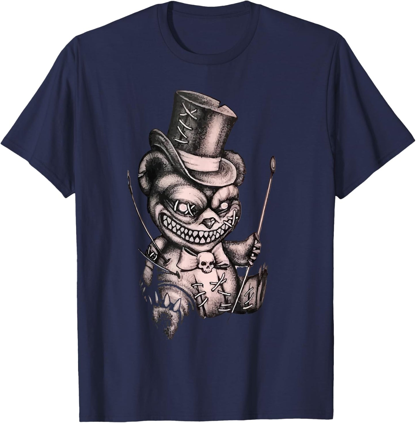Pastel Goth Teddy Bear Voodoo Doll T-Shirt - T-Shirt | Navy