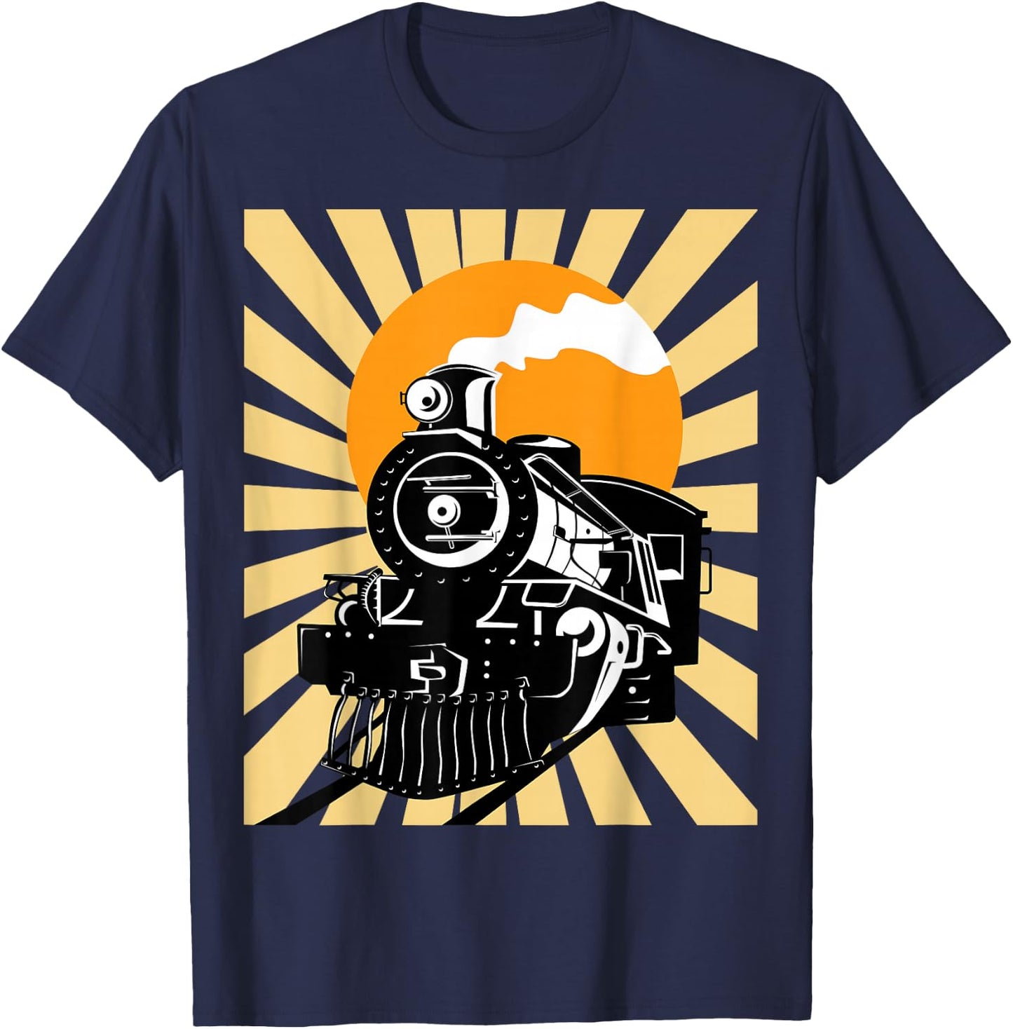 Vintage Train Shirt - Steam Locomotive T-Shirt - T-Shirt | Navy