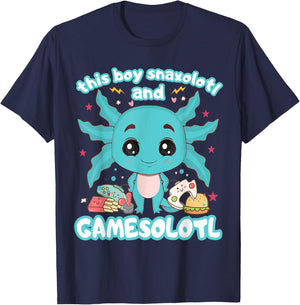 Gamesolotl Gamer Axolotl Gamer Boy Snaxolotl Gamesolotl T-Shirt - T-Shirt | Navy