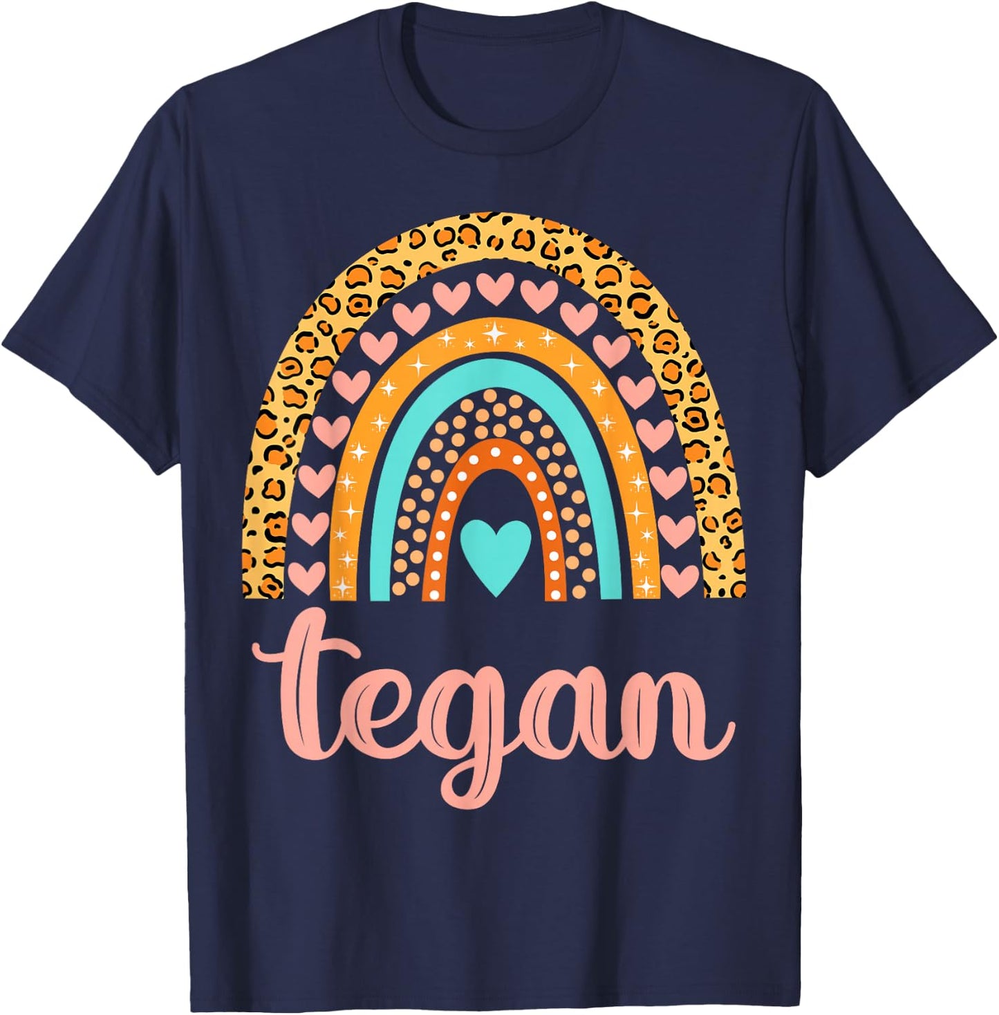 Tegan Tegan Name Birthday Shirt Gift T-Shirt - T-Shirt | Navy